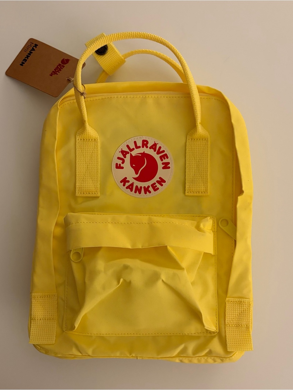 NWT! Fjallraven Yellow Kanken Mini Backpack
